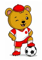 Maple Bear Mascot Celebrating